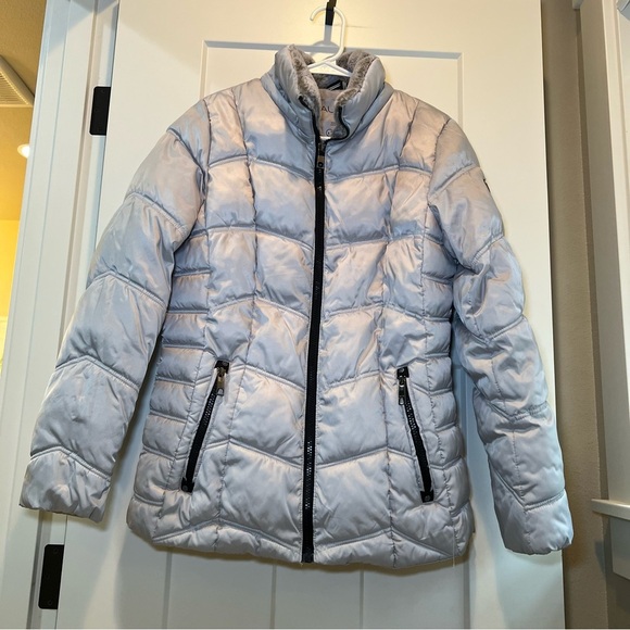 Nautica Jacket Full Zip Gray Coat Women’s Size Medium No Hood Winter Coat - Picture 1 of 8
